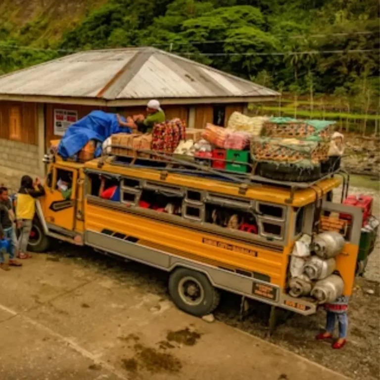 Jeepneys in the Philippines: top load style