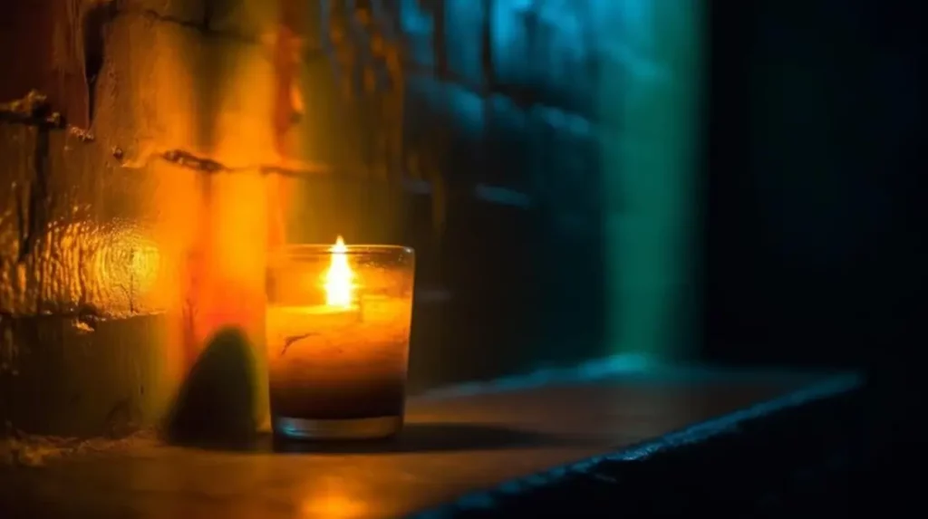 Lighting up of candles at home as part of the celebration of halloween in the Philippines